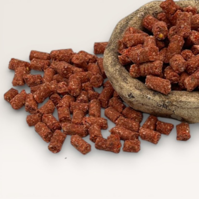 Pelety - 8 mm - Hmotnost: 5,0 kg, Velikost: 8 mm, Příchuť: Scopex/Jahoda