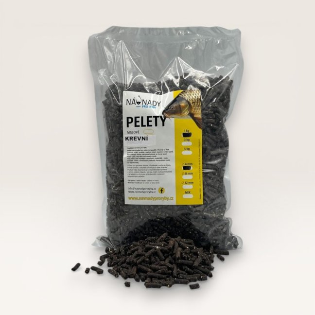 Pelety - 4 mm - Hmotnost: 1,0 kg, Velikost: 4 mm, Příchuť: Oplatkové