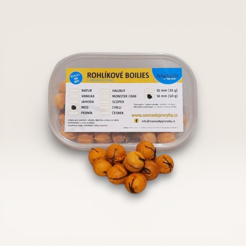 Návnady pro ryby -  Rohlíkové boilies MED