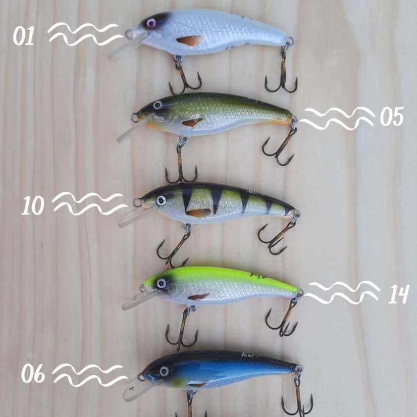 Návnady pro ryby - Wobler střední 1