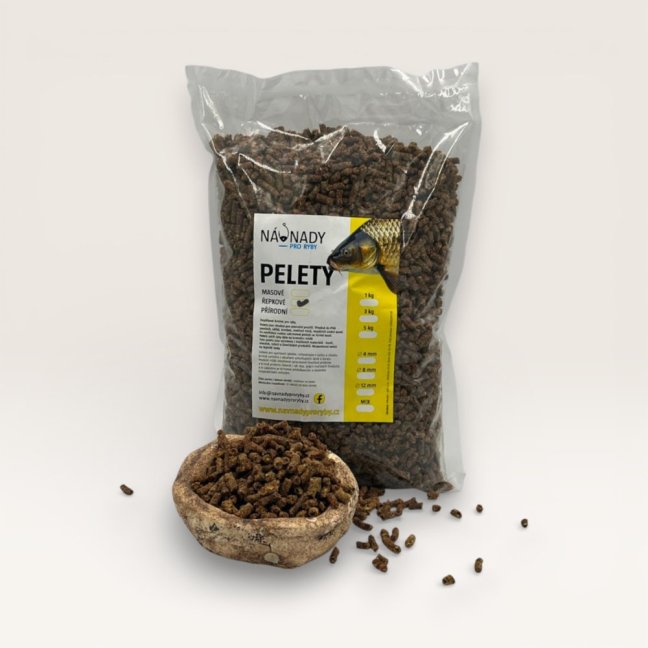 Pelety - 4 mm - Hmotnost: 1,0 kg, Velikost: 4 mm, Příchuť: Oplatkové
