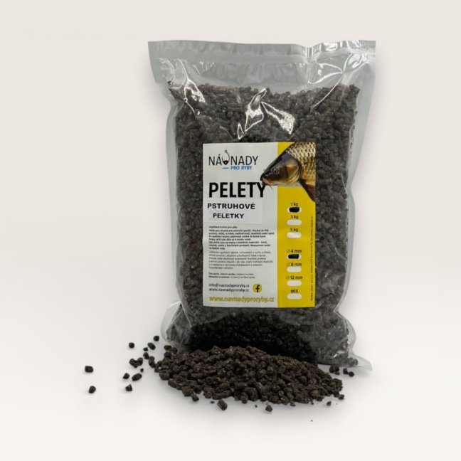 Pelety - 4 mm - Hmotnost: 1,0 kg, Velikost: 4 mm, Příchuť: Oplatkové