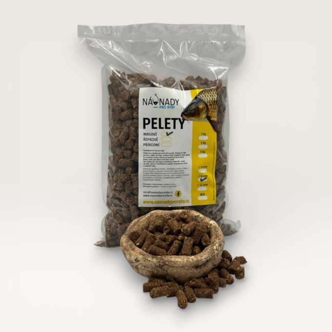 Pelety - 8 mm - Hmotnost: 1,0 kg, Velikost: 8 mm, Příchuť: Extra pikantní