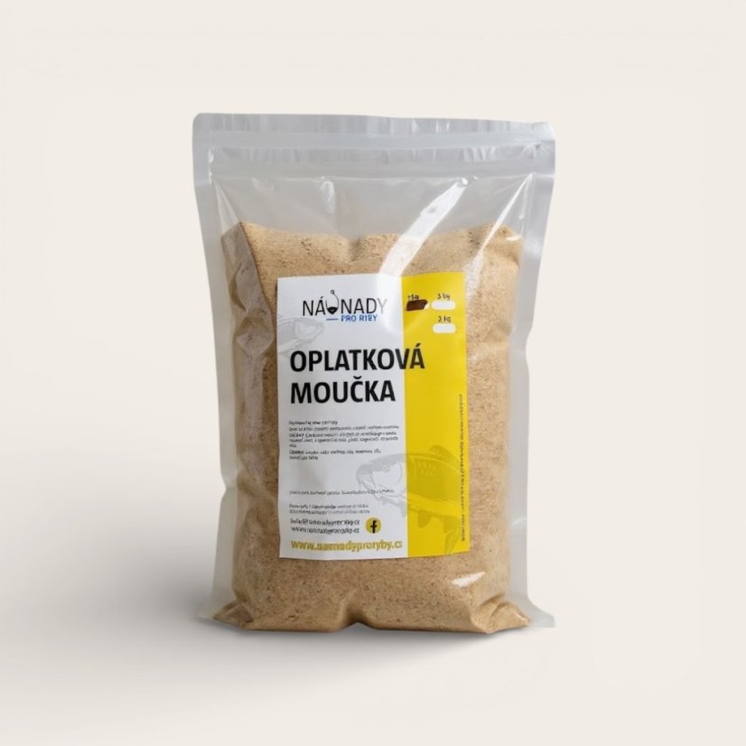 Oplatková moučka jemná - Hmotnost: 1,0 kg Oplatková moučka jemná - Hmotnost: 1,0 kg
